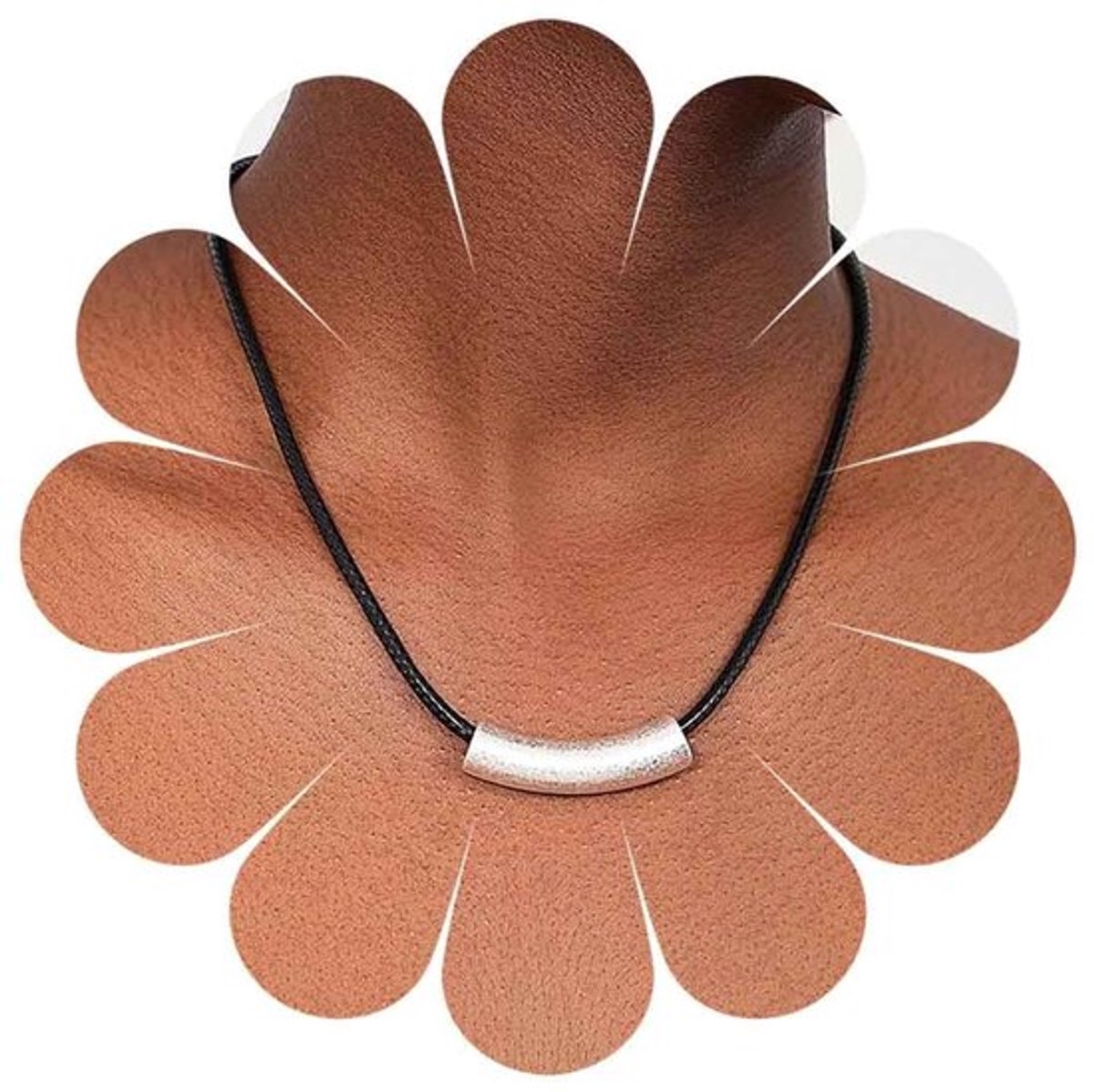 Boho lederen barchoker halsketting leer suède kraag halsketting zwart lederen koord halsketting goud bar gebogen buis halsketting sieraden voor vrouwen