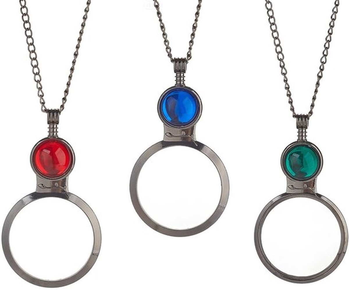 Set van 3 Halskettingen met Vergrootglas en 10-voudige Vergroting