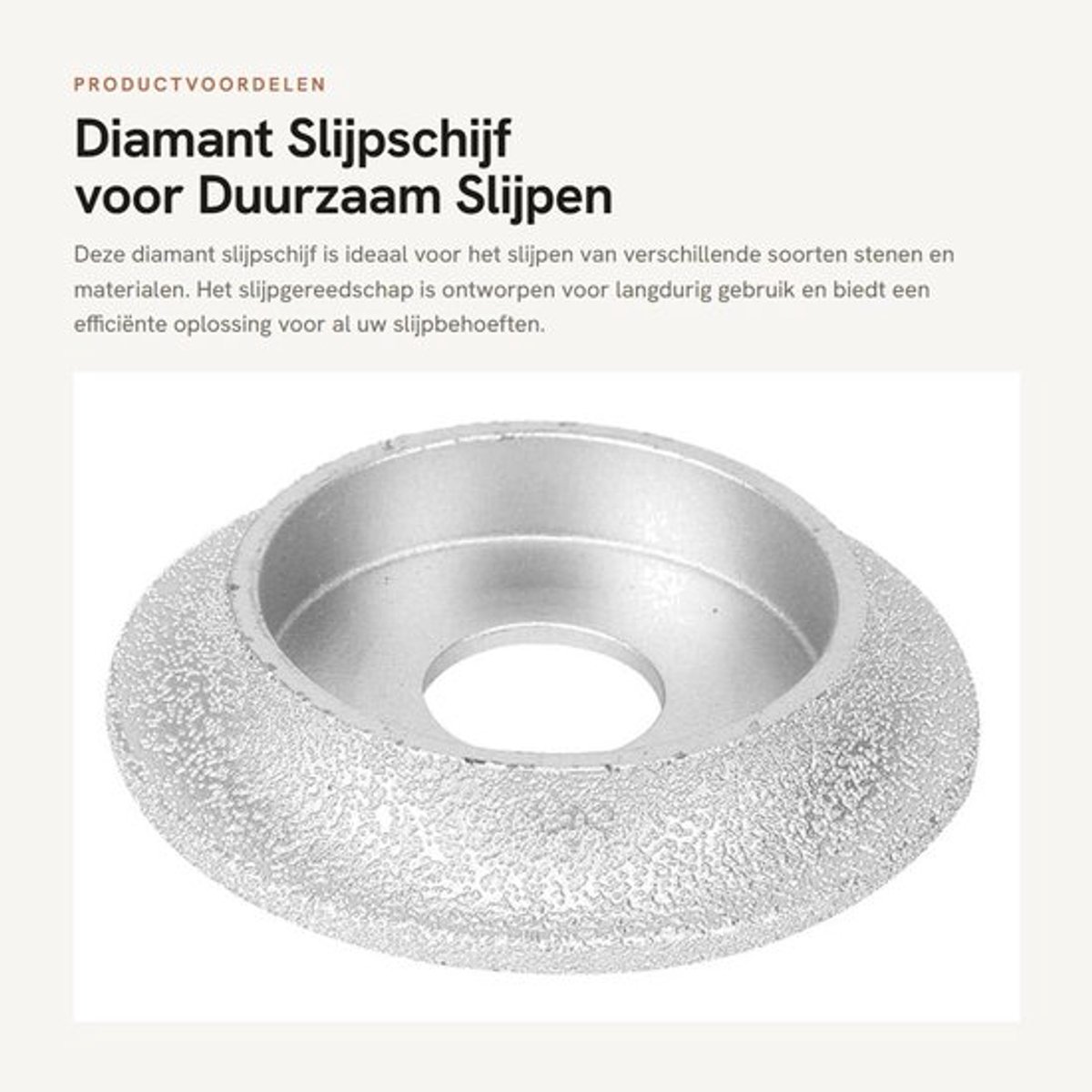Slijpschijf Diamant - Slijpgereedschap - Duurzaam - Slijtvast - Eenvoudige bediening - Voor metaal - Slijpwiel