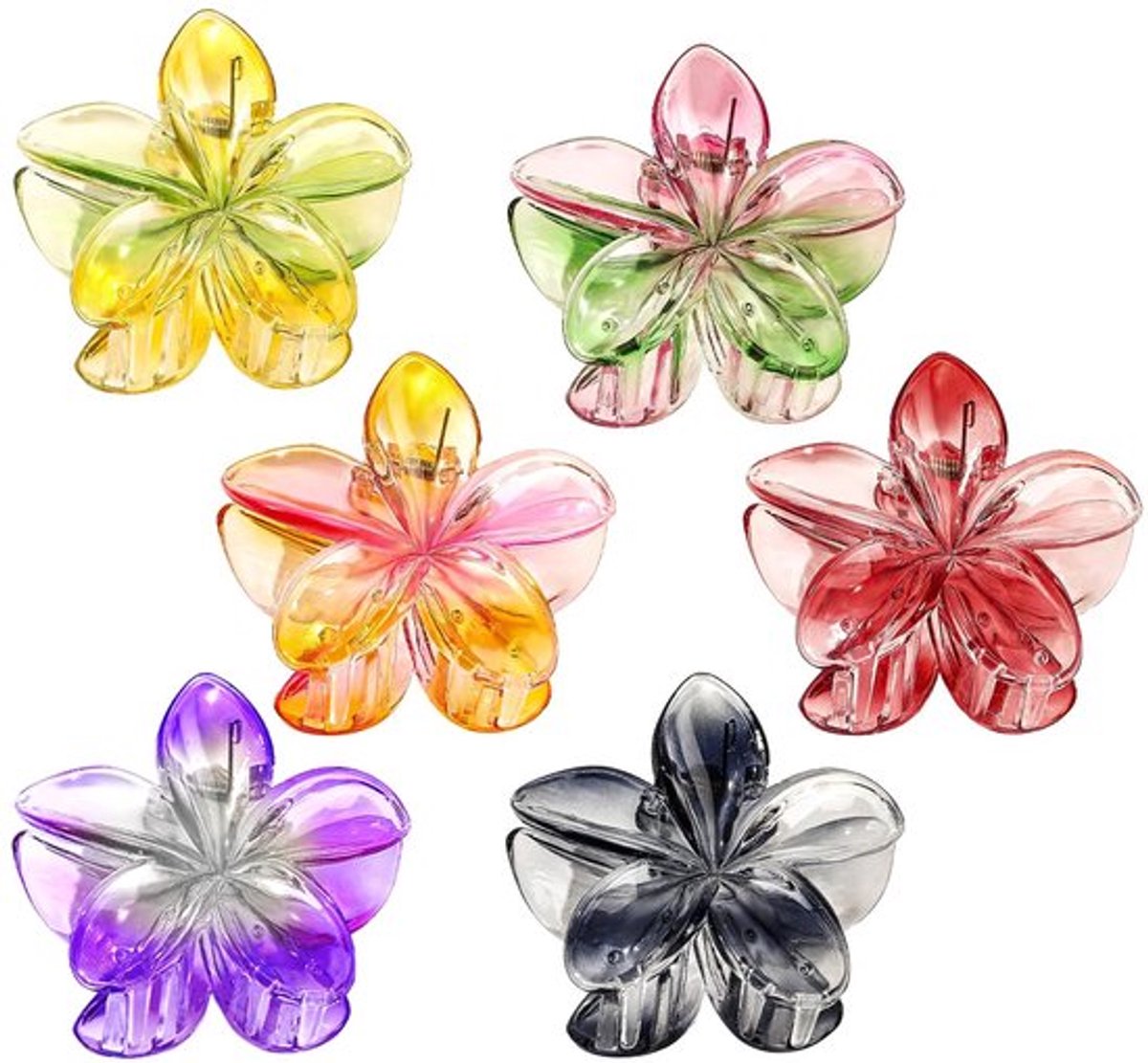 Grote Antislip Bloem Haarclauzen - 6 Stuks Haar Styling Accessoires voor Vrouwen en