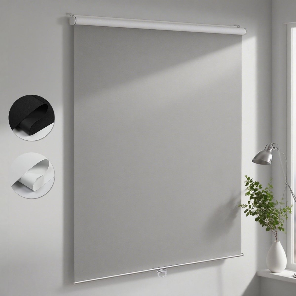 Dailygoods - Verduisterend Rolgordijn Klemmfix - Zonder Boren, Handmatig