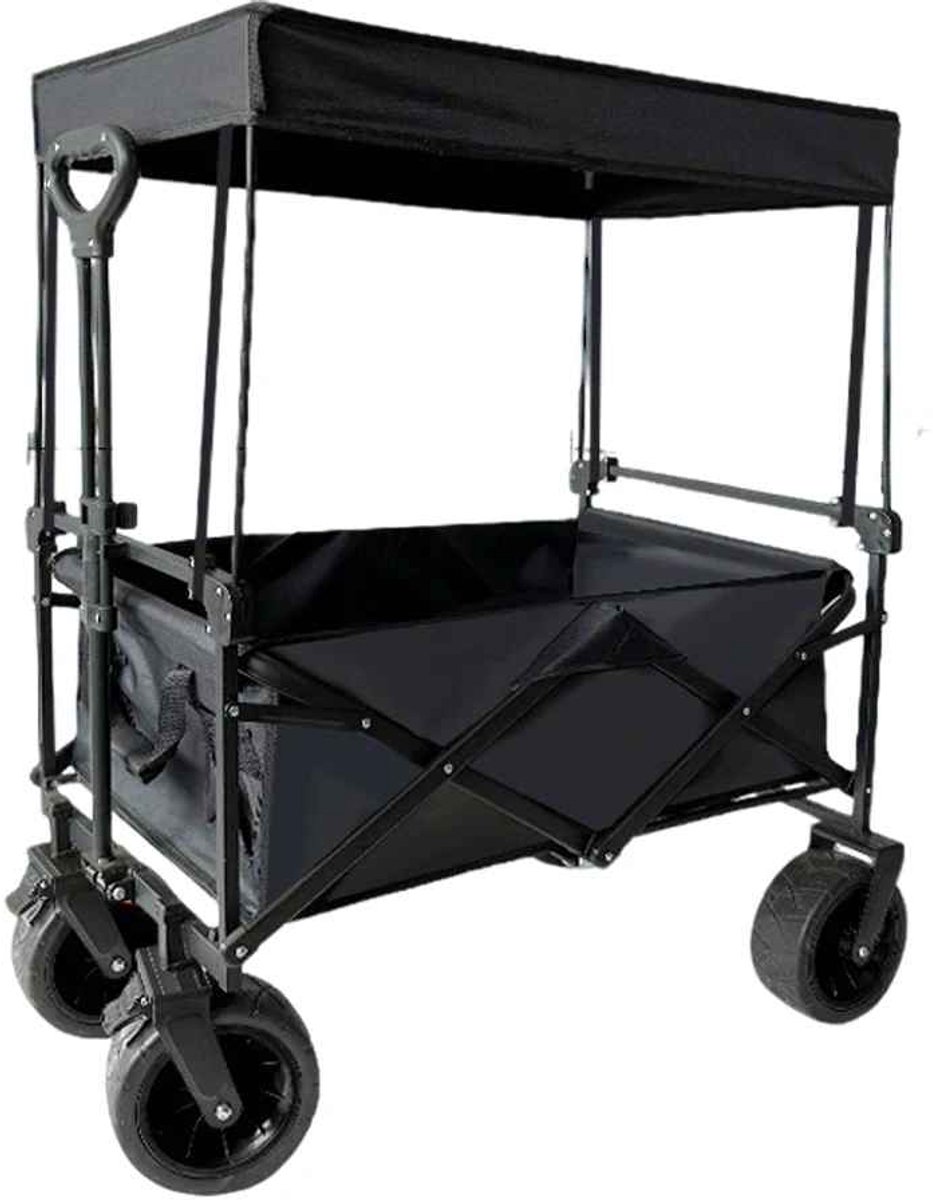 Bruinsma INEX bolderkar - opvouwbare bolderkar - inklapbare bolderkar - opvouwbare kar - 90Lx50Bx59.5H CM - 150L - Zwart