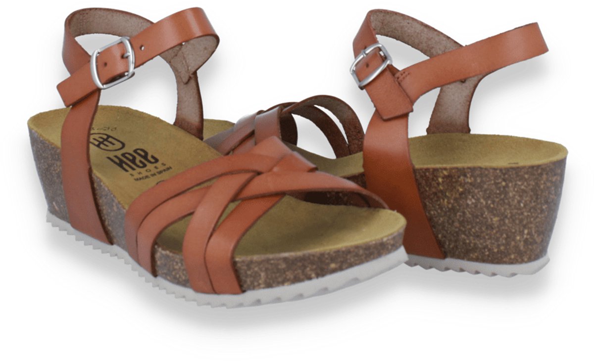 Hee Dames Sandaal | Cognac | Maat: 40