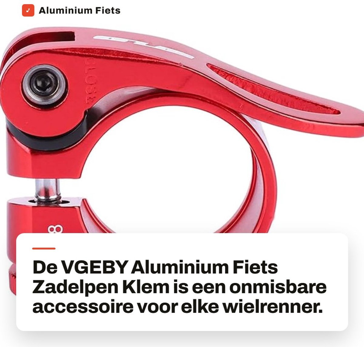 Dailygoods- Zadelpenklem 31,8mm - Aluminium Legering - Snelle Bevestiging - Duurzaam - Lichtgewicht - Eenvoudige Installatie - Fietszadelklem