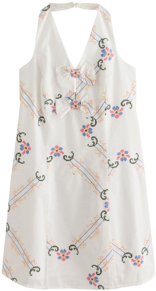 Next - Dames - Mini-jurk met halterstrik - Wit