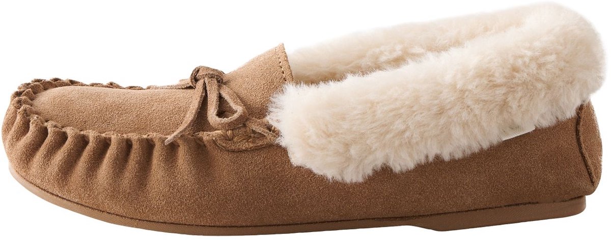 Next - Dames - Suède moccasinpantoffels - Bruin