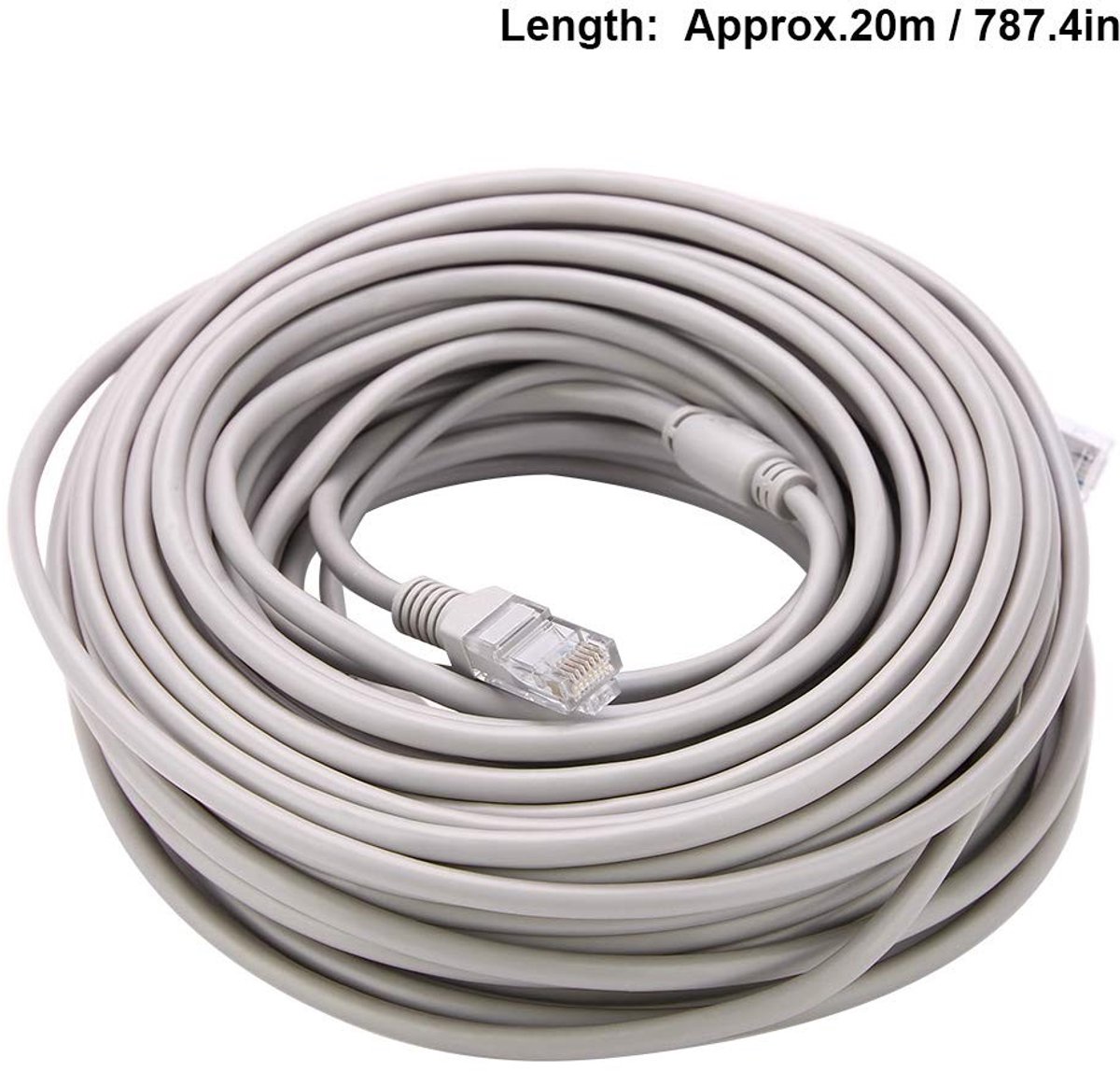Dailygoods - 20M RJ45+DC Ethernet CCTV-kabel