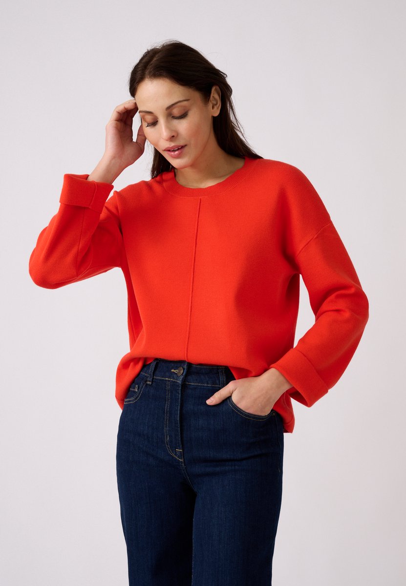Damart - Pull met pagodemouwen - Dames - Rood - M