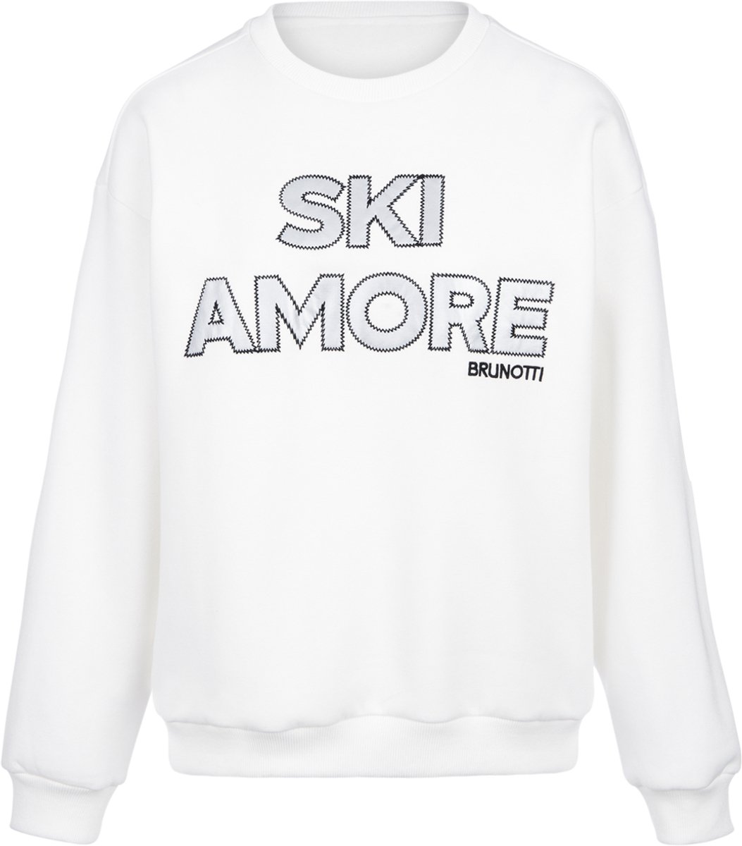 Brunotti - Jamea Sweater Dames - Snow - Trui - Crewneck - Regular fit - Rib Details - L