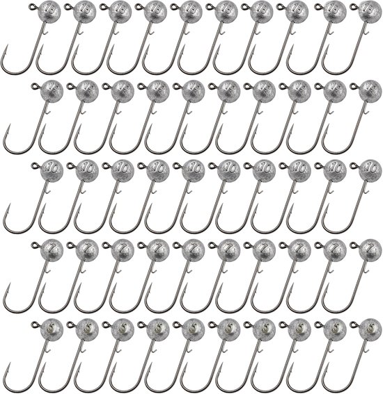 Fish-Xpro Jighead Assortiment - 50 Stuks - 5 tot 18 g - Haakmaat 4/0 — afbeelding 2