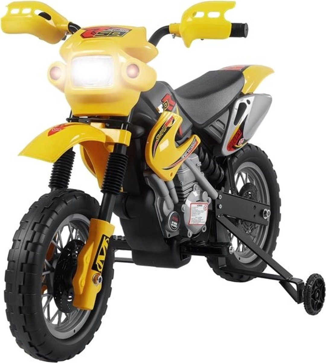 Elektrische motorcrossfiets voor kinderen van 3 tot 6 jaar met koplampen en muziek