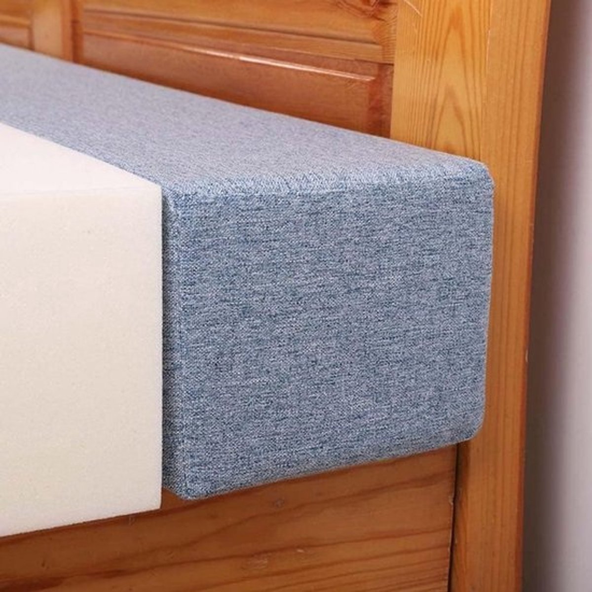 Bed Gap Vuller - Matras Extender Kussen - Bedden Overbruggen - Hoge Dichtheid Spons - 140x5x25cm - Lichtgrijs