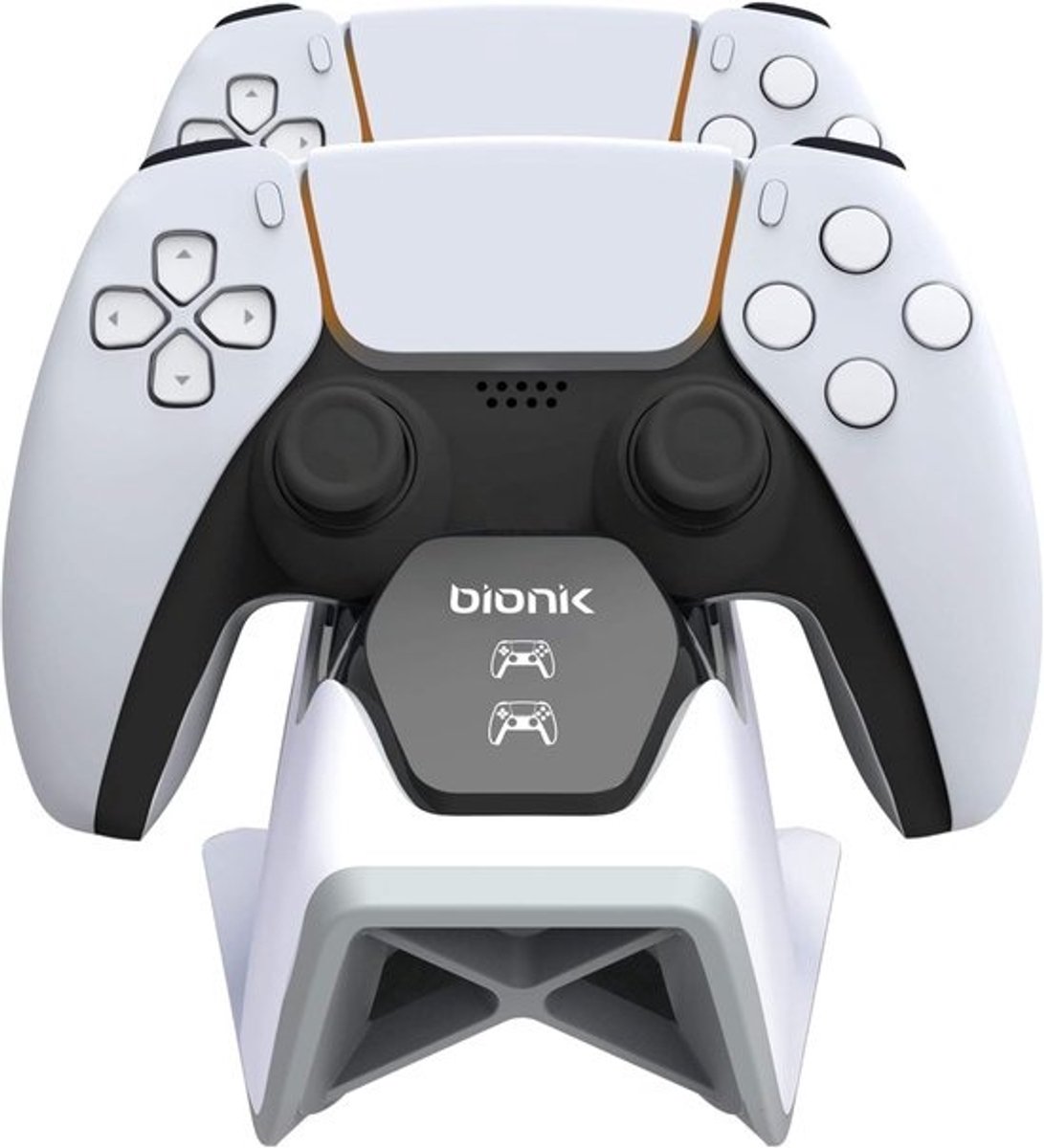 Oplaadstation PS5 met Dubbele Controller Dock en Verticale Standaard (Wit)