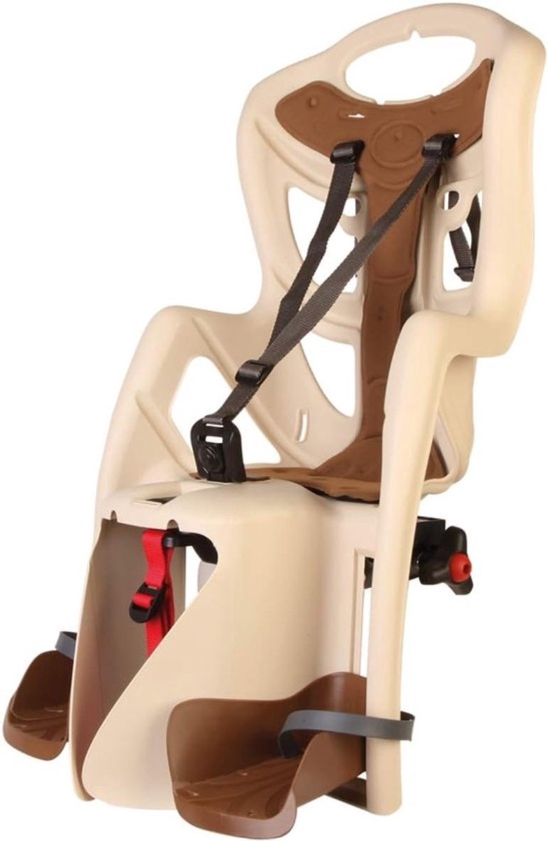 Kinder Fietsstoeltje - Achterzitje Baby - Veilig Fietsen - Universele Pasvorm - Tot 22 kg - Beige Bruin