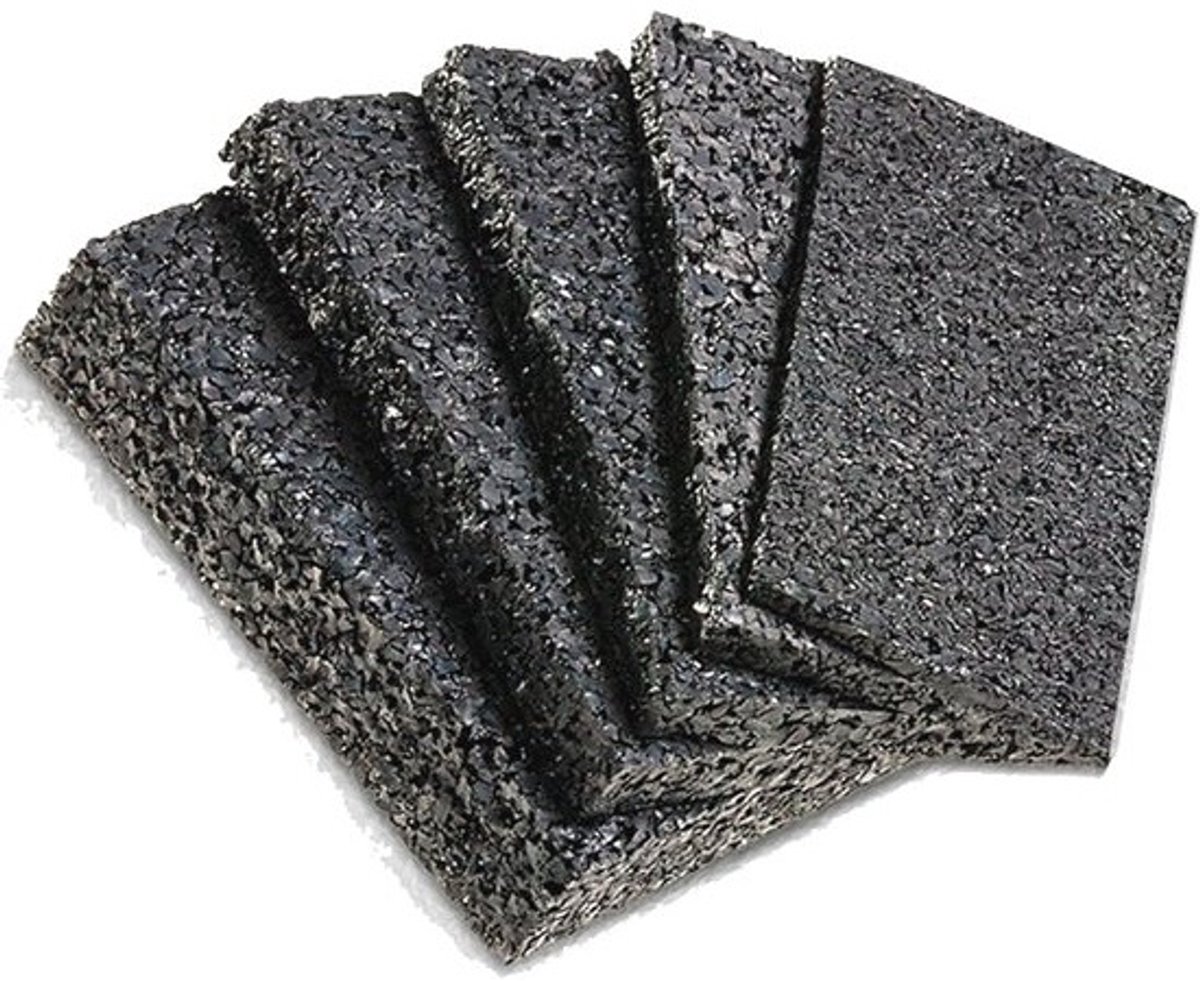 Rubberen Terraspads voor Terras en Patio - 100 Stuks, Antislip en Waterdicht