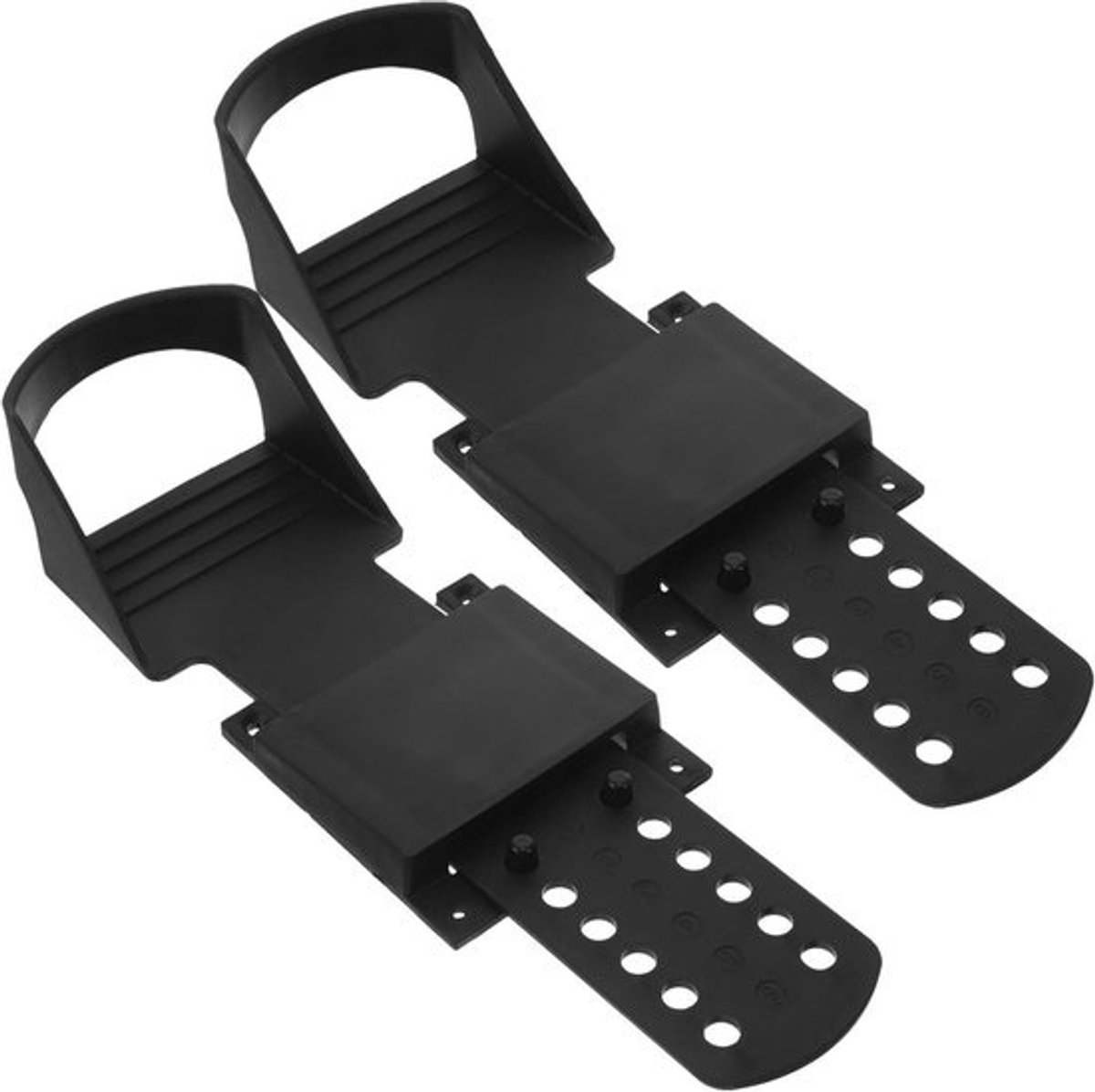 Roeimachine Voetpedalen - Hometrainer Onderdeel - Fitness Thuis - Soepele Beweging - 32 x 9.5 cm - Zwart
