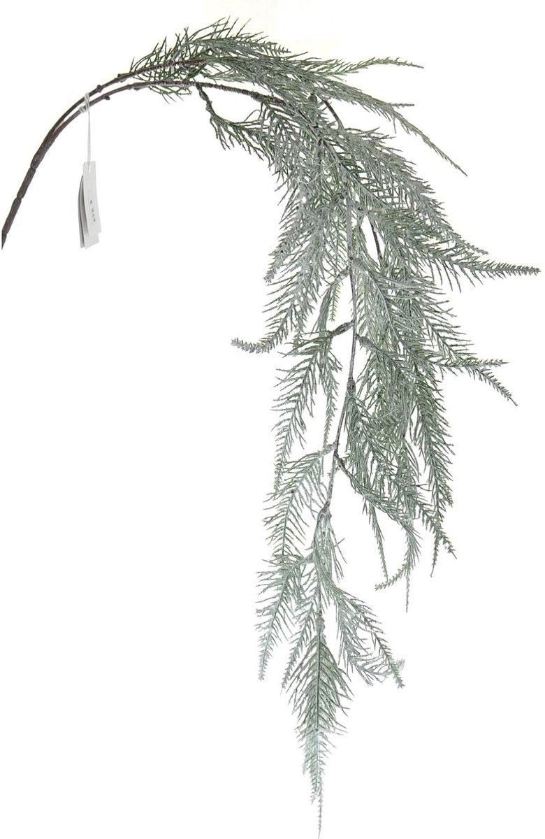Gasper Kerstdecoratie Varentak Groen besneeuwd 101 cm - Kunstplanten