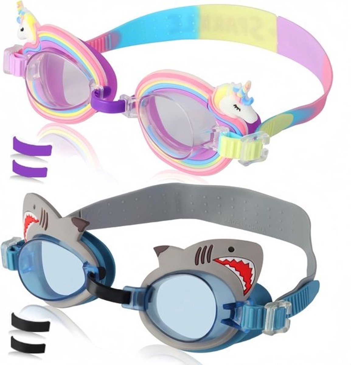 Kinder Zwembril - Zwembril Set - Veilig Zwemmen - Lekvrij Anti-Fog - 2-14 Jaar