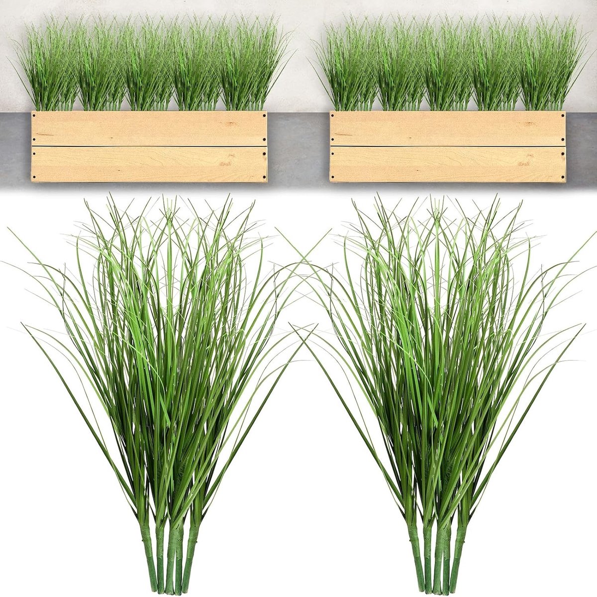 37 cm Hoge Kunstmatige Tarwegras Planten - 10 Stuks Realistisch en UV Bestendig voor Woonkamer, Kantoor en Slaapkamer Decoratie