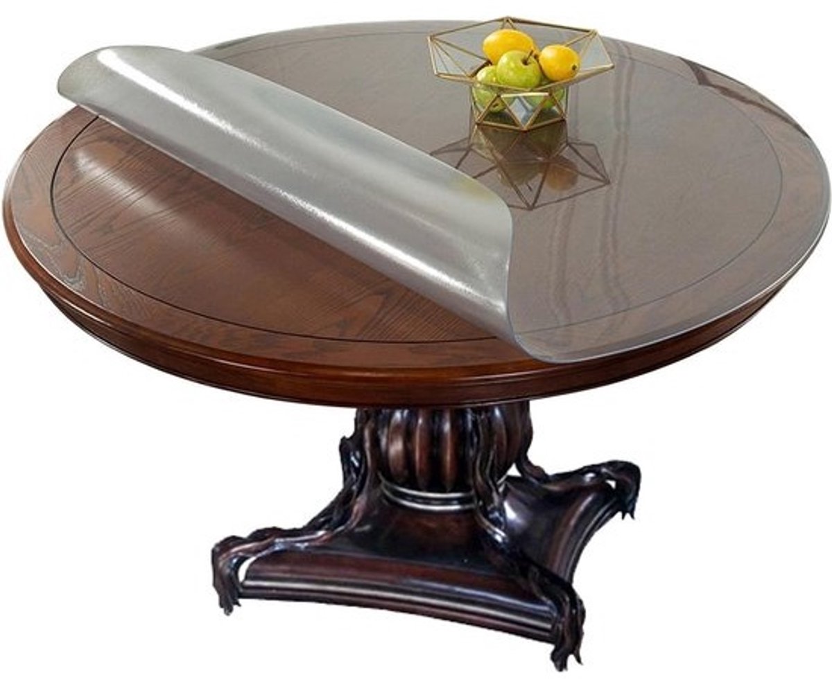 Ronde Tafelhoes - Bureau Onderlegger - Tafel Beschermen - 1.50 mm Dik - Dia. 100cm - Mat Transparant