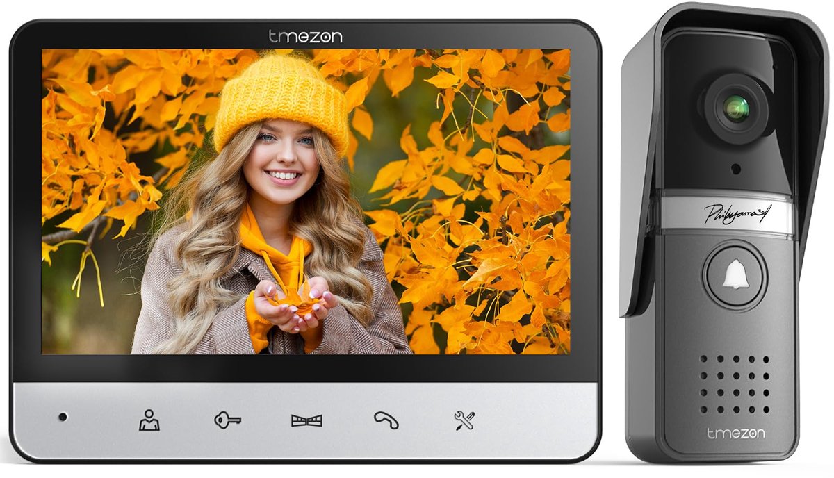 Video deurintercom – 7 inch kleurenmonitor – Bedrade deurbel met camera – Nachtzicht – IP55 – 16 melodieën