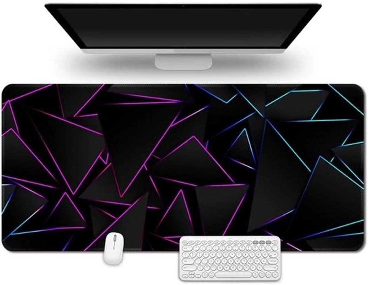 Grote Muismat - Bureauonderlegger Desk Pad - Productiviteit Verhogen - Antislip Basis - 900 x 400 mm - Blauw Paars
