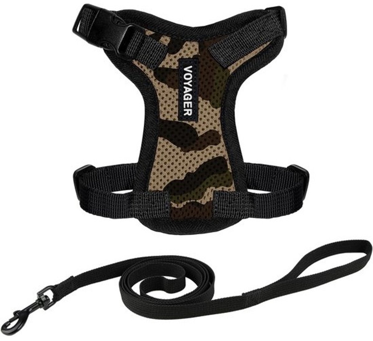 Best Pet Supplies Voyager Step-in Lock Huisdier Harnas voor alle weersomstandigheden, verstelbaar instapharnas voor katten en honden, legerbasis, XXXS (Borst: 9-13 inch geschikt voor katten)