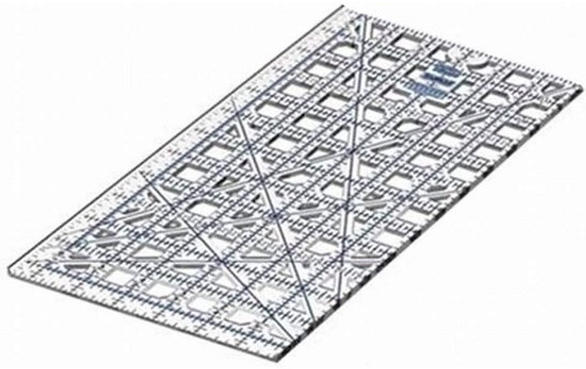 Stofliniaal met Inch-Verdeling 16.5 x 31.8 cm - Precisie Snijhulp voor Patroontekenen