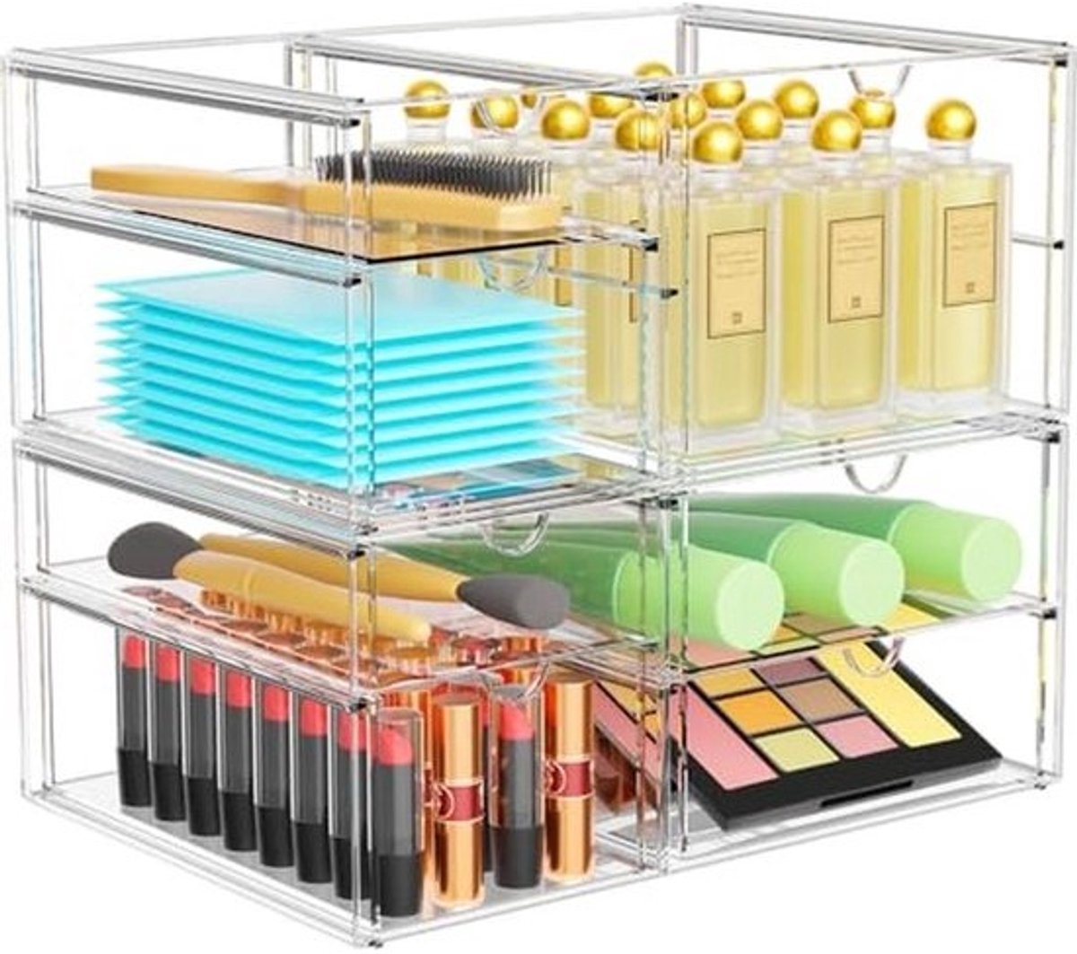 Make-up organizer met 7 laden en 2 organizer-laden voor make-up en haaraccessoires