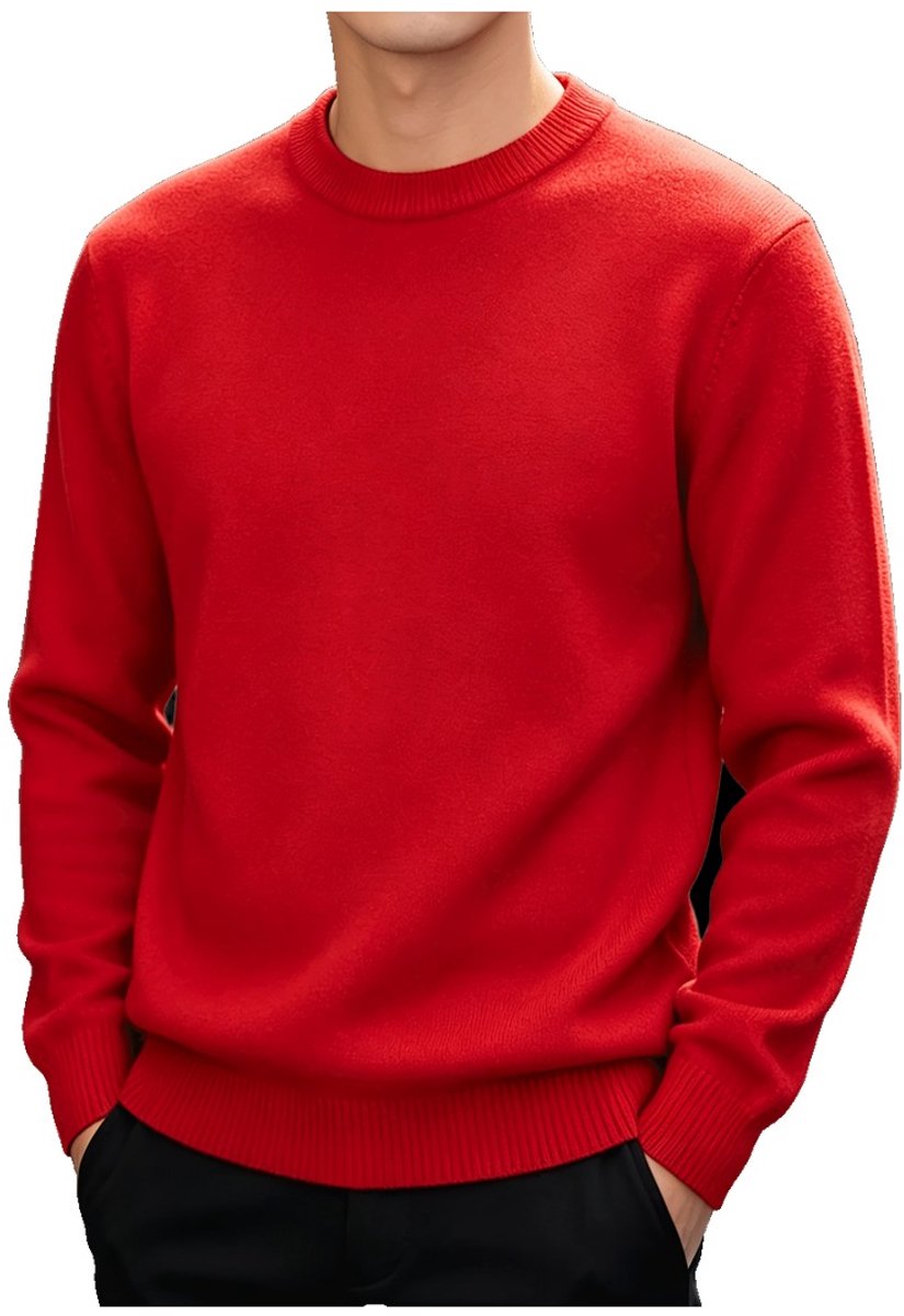 Currero Sweater Heren Sweaters Sweatshirt Hoodie Warme Trui Pullover Jumper Crewneck Vest Fel Rood