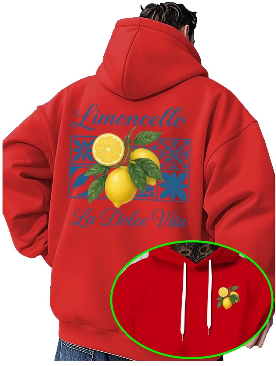 Currero Hoodie Heren Warme Hoodie Met Capuchon Comfortabele Sweater Casual Trui Pullover Herentrui Rood