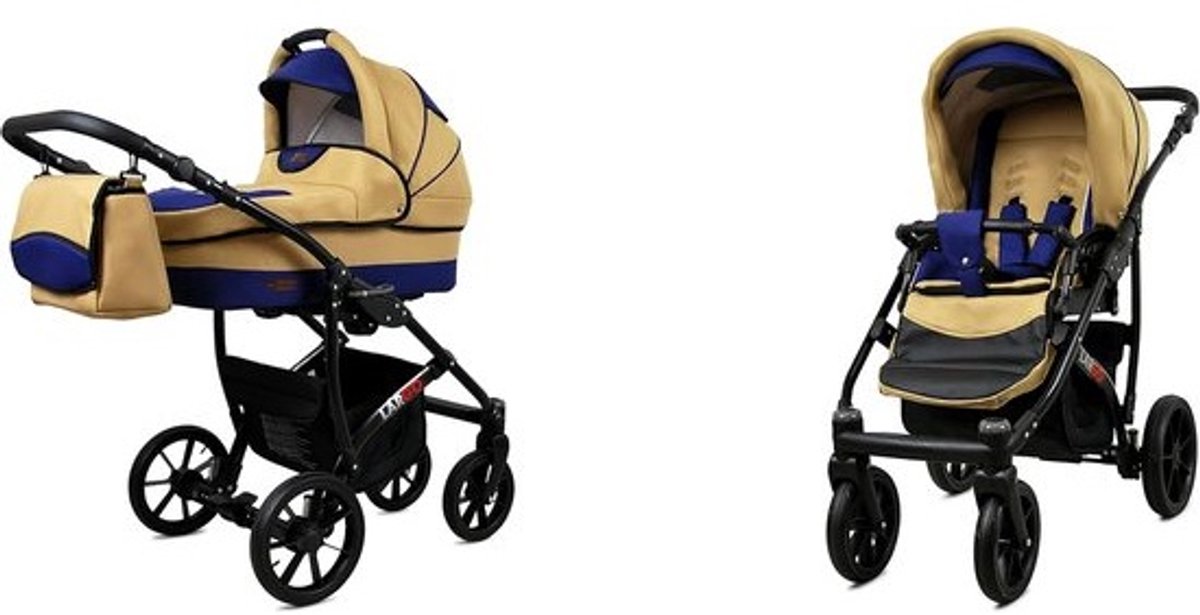Luxe 2-in-1 Kinderwagen: Diepe en Wandelwagen met Accessoires, Verstelbaar en Lichtgewicht
