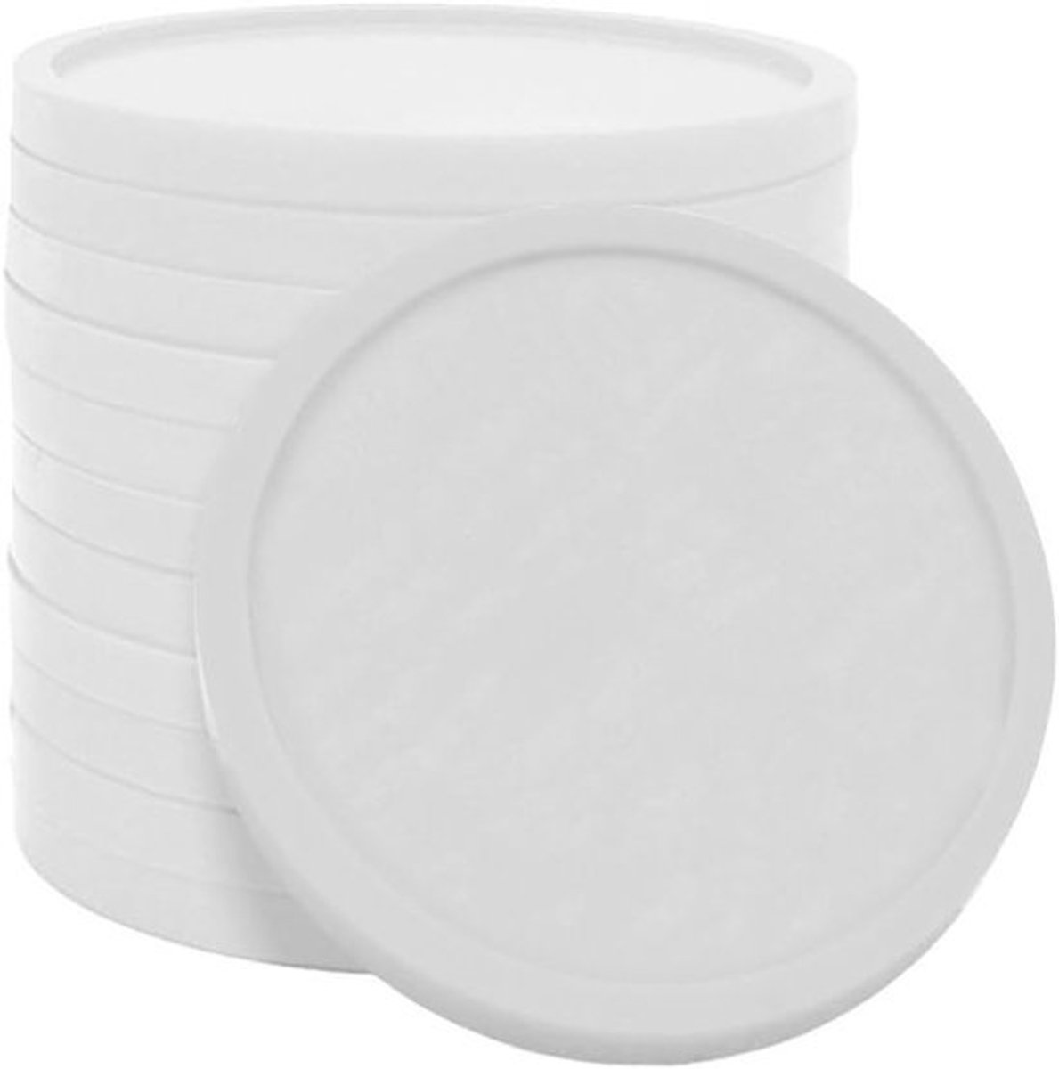 Blanco munten - Consumptie tokens - Evenementen betaalmiddel - Stevige opstaande rand - Diameter 29mm - Wit