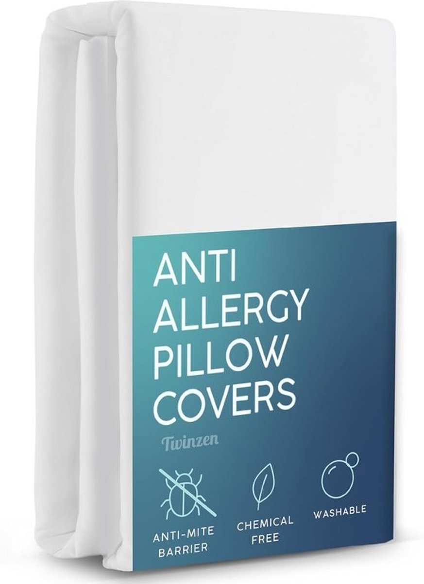 Kussenhoezen Anti-mijt - Allergie Bescherming - Gezond Slapen - Chemisch Vrij - 50x80 cm