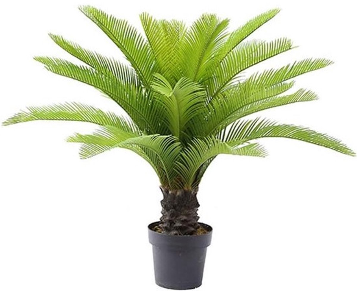 Prachtige Kunst Sago Palmboom (Cycas Revoluta) Kunstplant - 90 cm Hoog - Realistisch