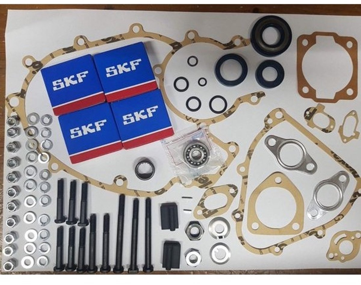 Complete Motor Koppelingsset voor Vespa 50 R L N APE CONO', Inclusief Diverse Lagers