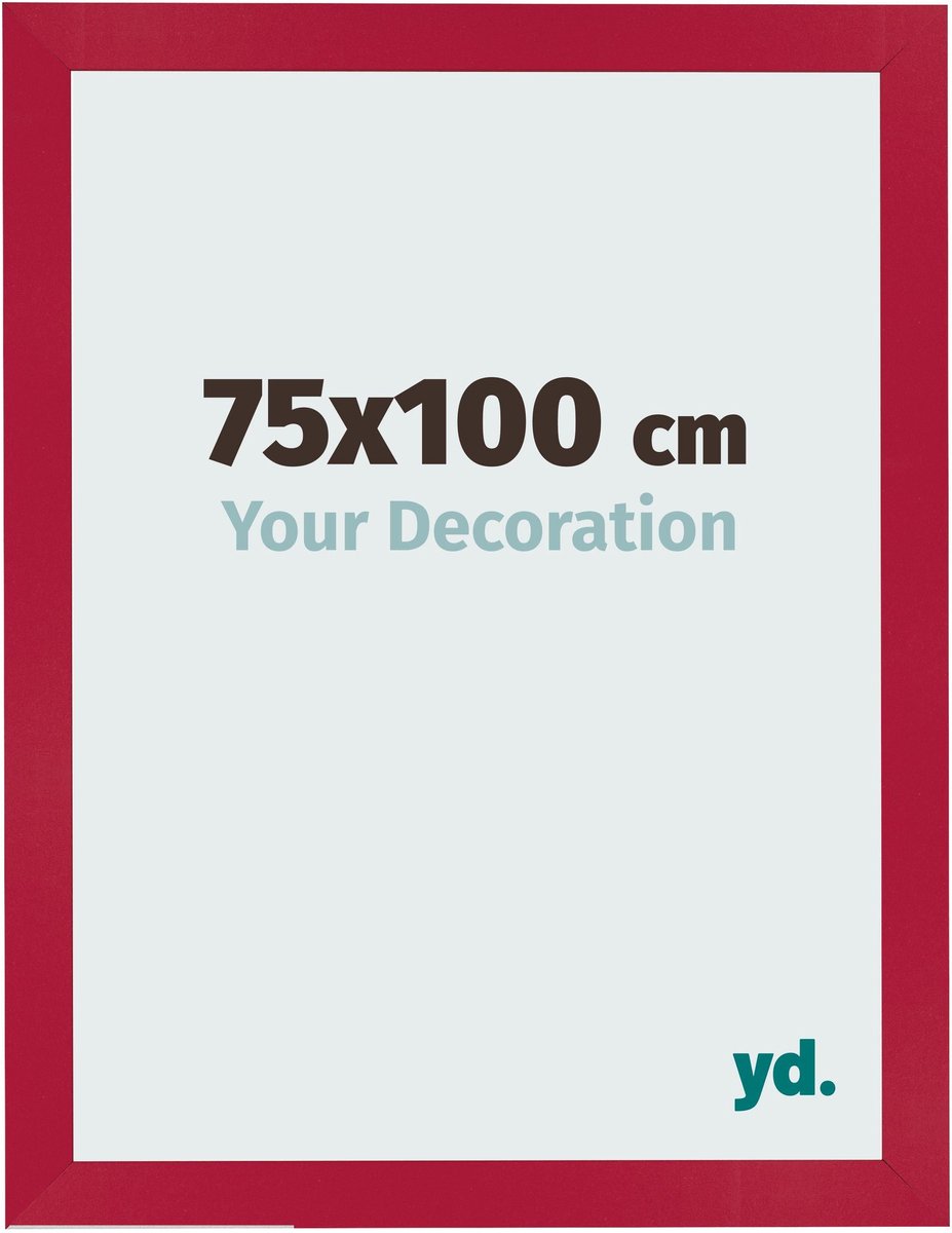 Your Decoration - Fotolijst 75x100 cm - MDF - Rood - Bologna