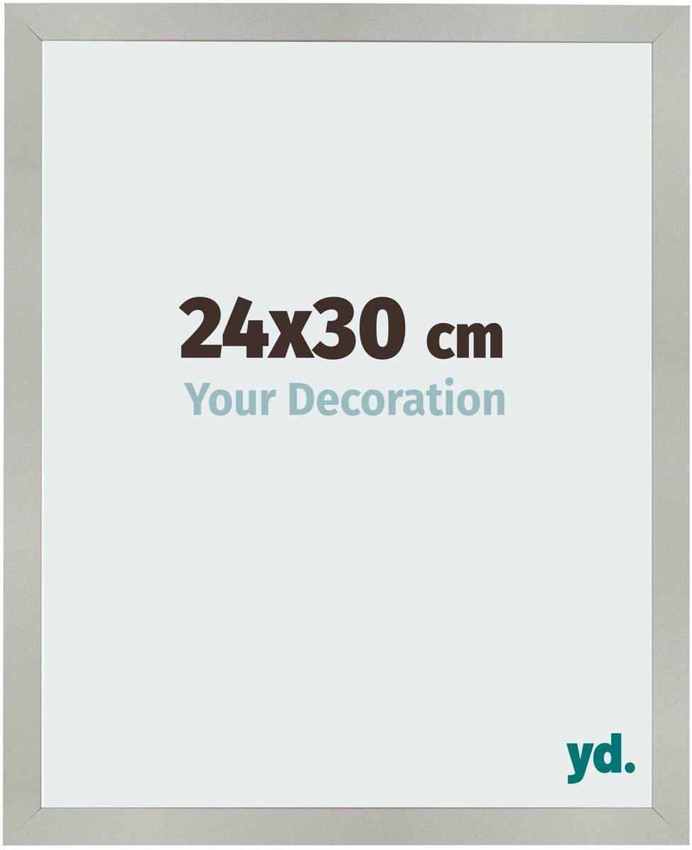 Your Decoration - Fotolijst 24x30 cm - MDF - Zilver Mat - Bologna