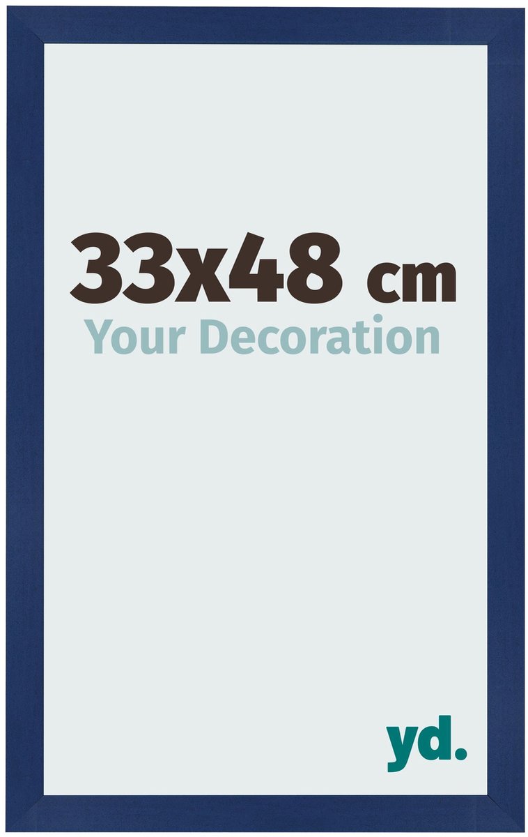 Your Decoration - Fotolijst 33x48 cm - MDF - Donkerblauw Geveegd - Bologna