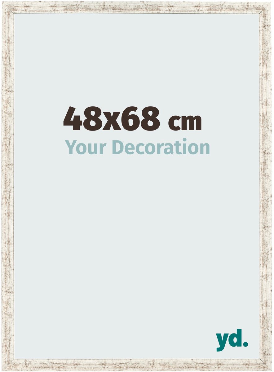 Your Decoration - Fotolijst 48x68 cm - MDF - Wit Vintage - Bologna