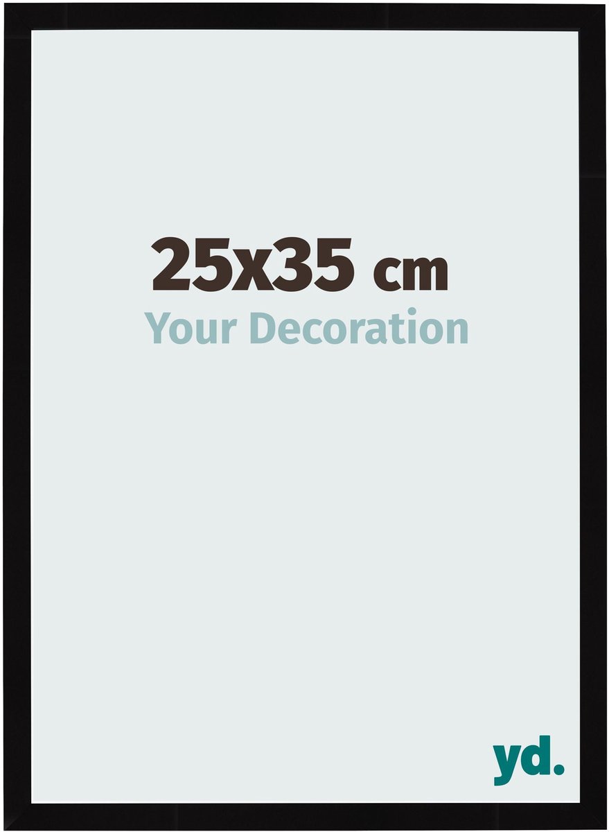 Your Decoration - Fotolijst 25x35 cm - MDF - Zwart Hoogglans - Bologna