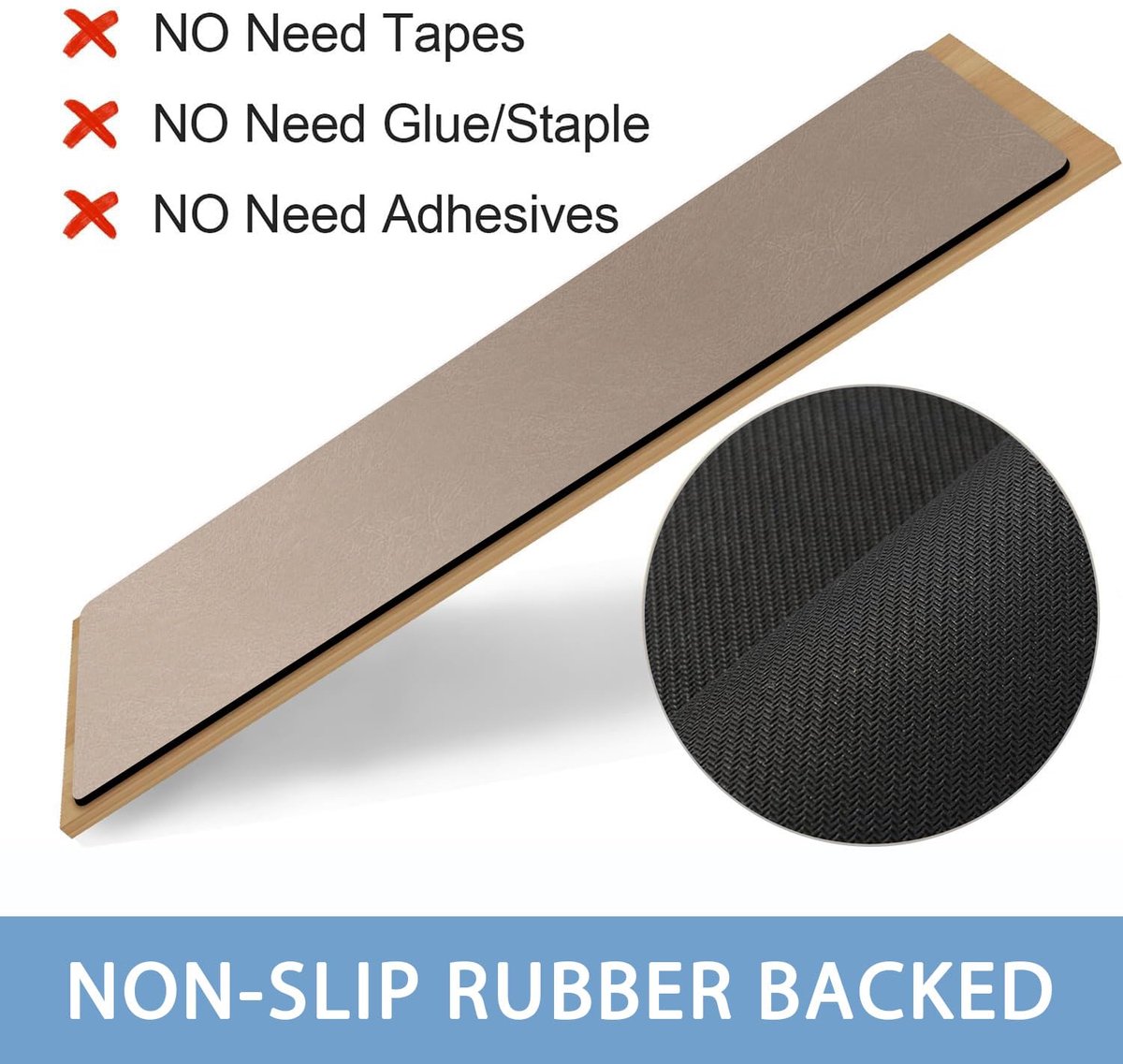GOYLSER Trapmatten, antislip trapmatten met rubberen achterkant, rechthoekig, 76 x 20 cm, voor binnen, 15 stuks, bruin - ShopVlot