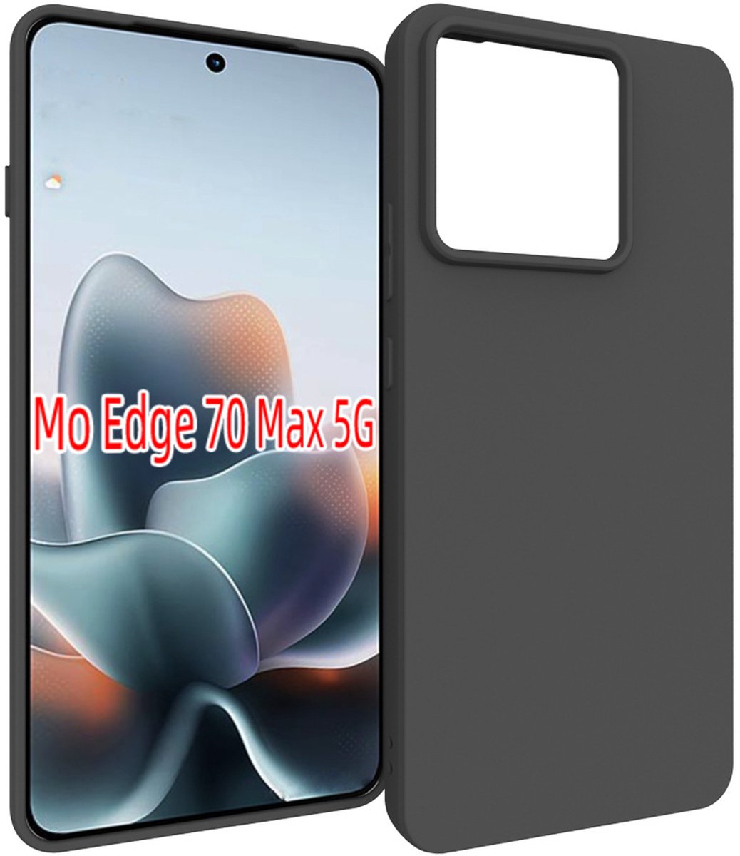 MobyDefend Hoesje - Geschikt voor Motorola Edge 70 Max - TPU Backcover - Mat Zwart