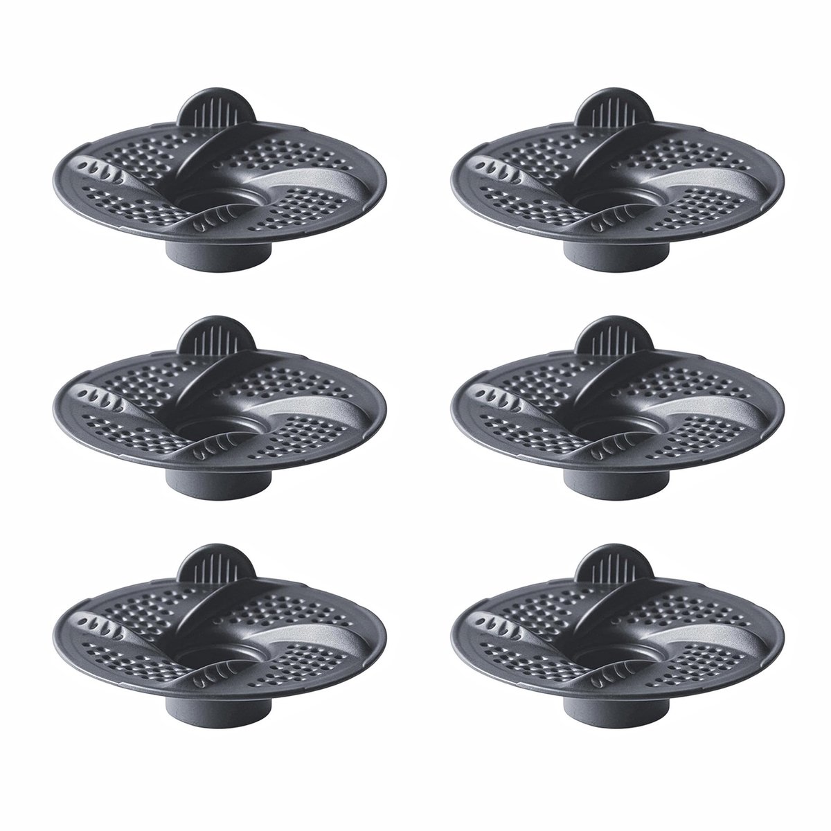 Haarfilter voor afvoerputjes- 6-delige set- voor vloerafvoer- douchefilter- douchezeef voor thuis- woonkamer- badkamer- badkuip- wasruimte- garage en appartement.