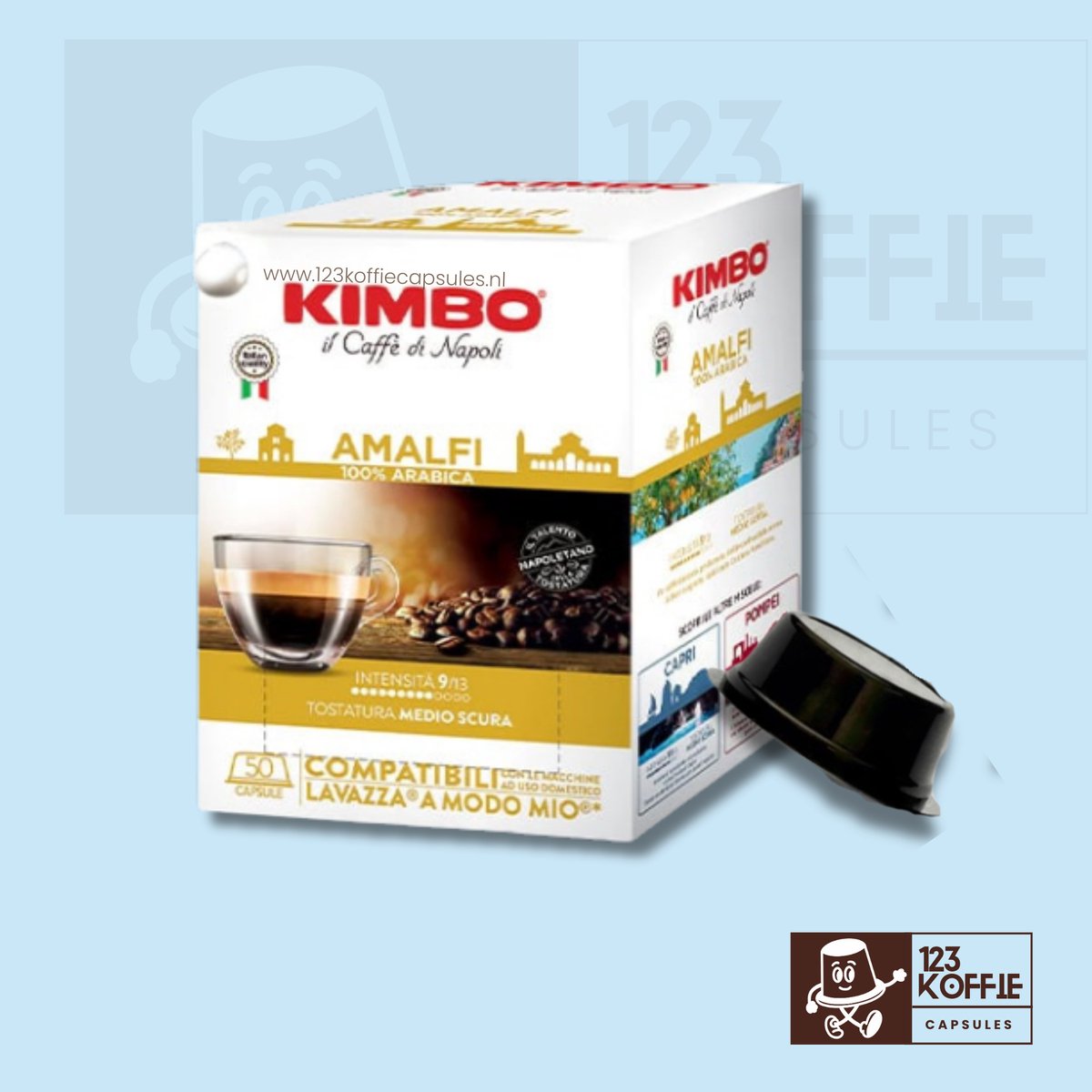 Kimbo Amalfi Arabica capsules A Modo Mio Koffiecups – 50 stuks