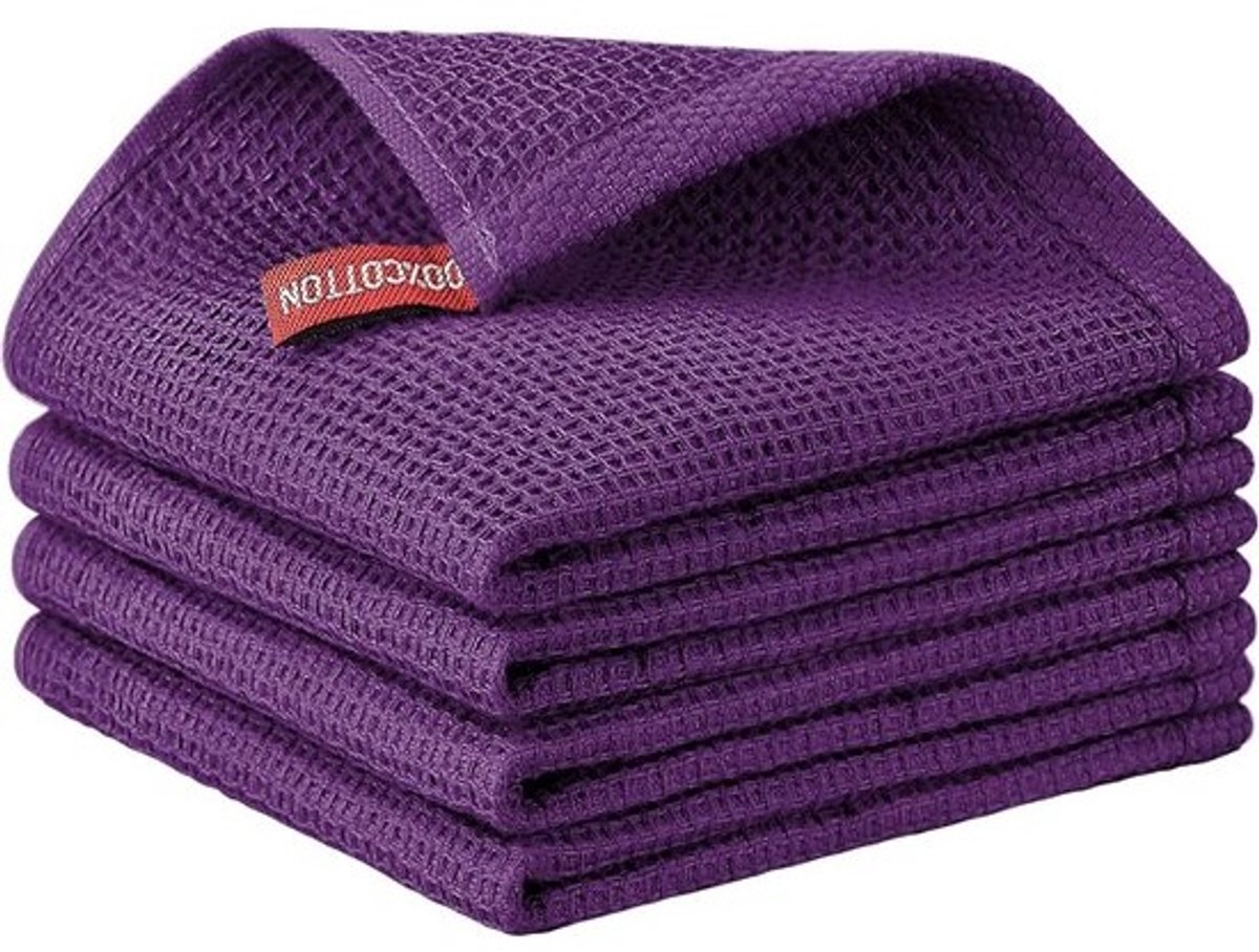 100% Katoenen Vaatdoeken - 4-Pack Superzacht en Absorberend