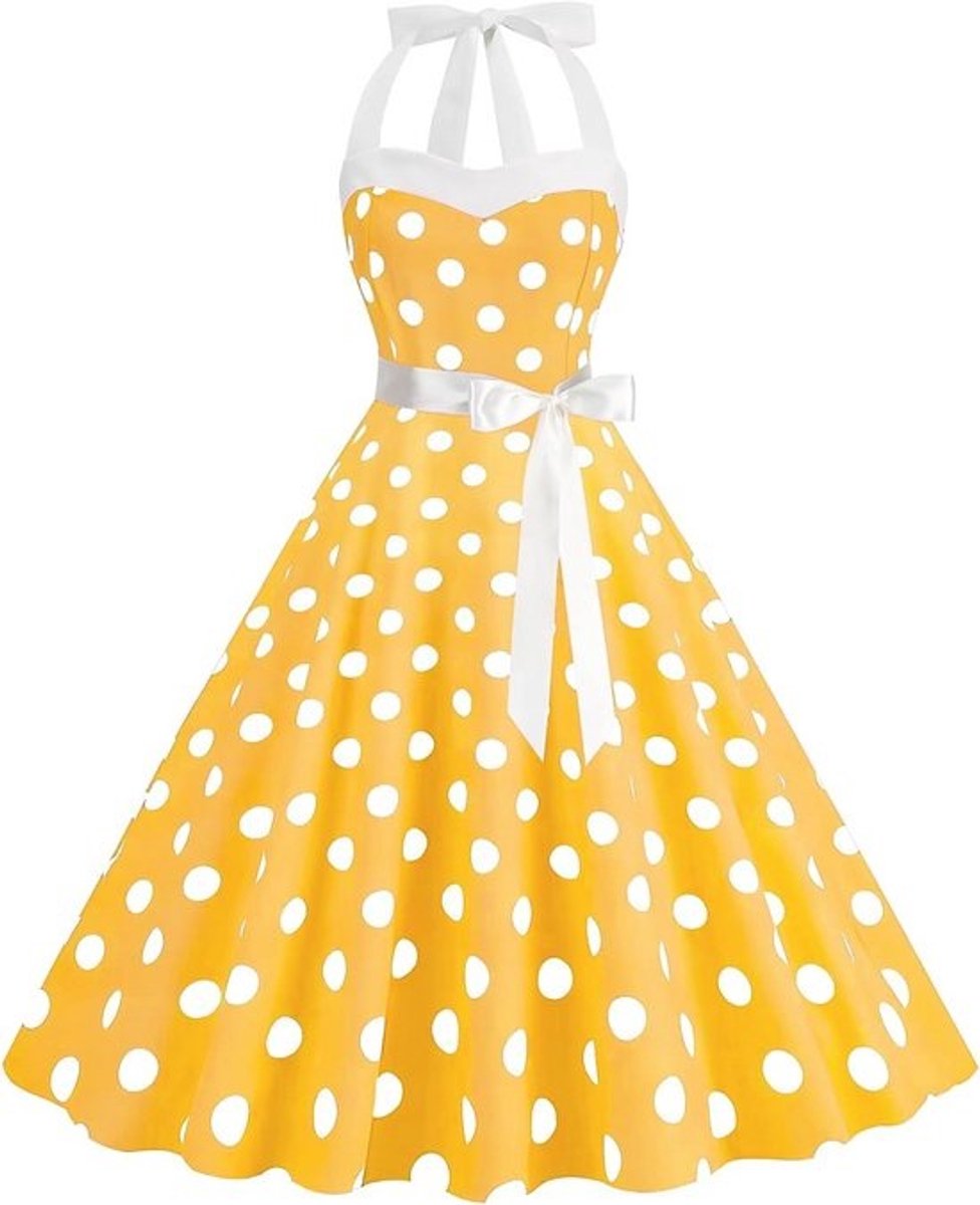 Damesjurk Polkadot Vintage Jaren '50 Cocktailfeest Rockabilly
