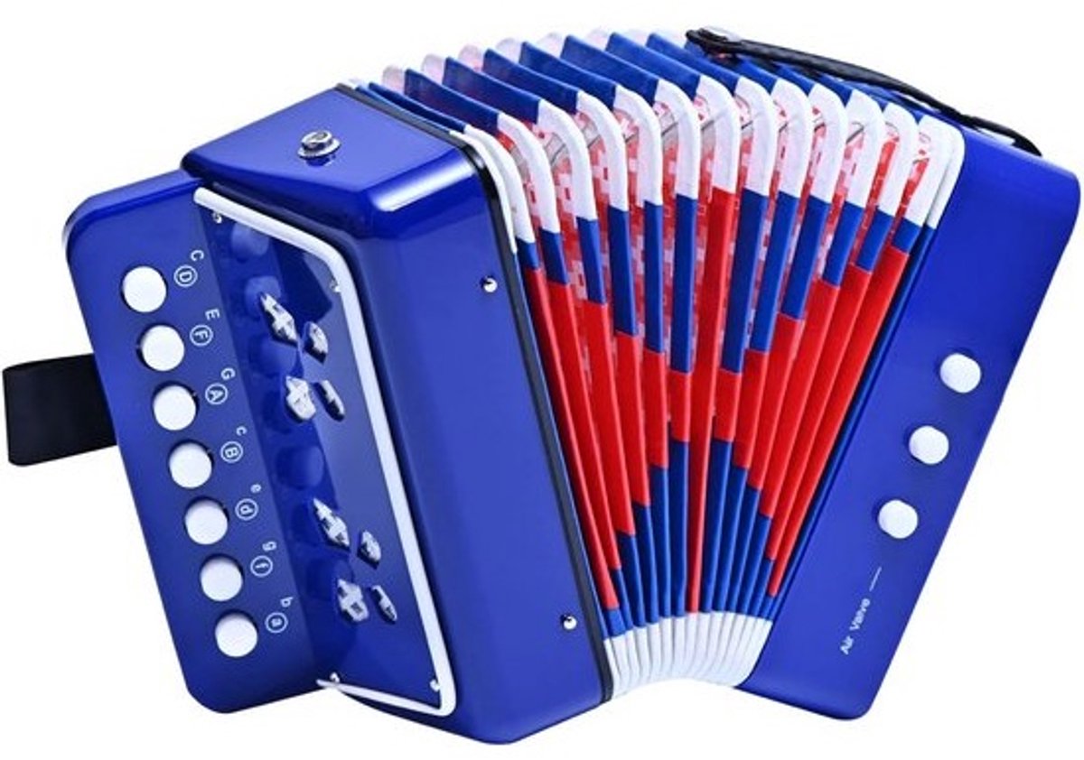 Accordeon voor Kinderen - 10 Toetsen Mini Muziekinstrument in Blauw