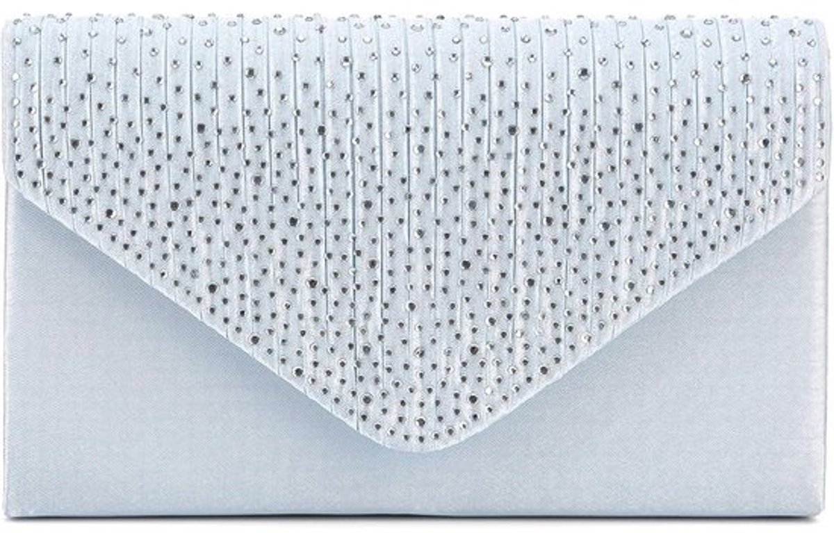 Clutch Avondtas Dames - Lichtblauw - Perfect voor Feestjes