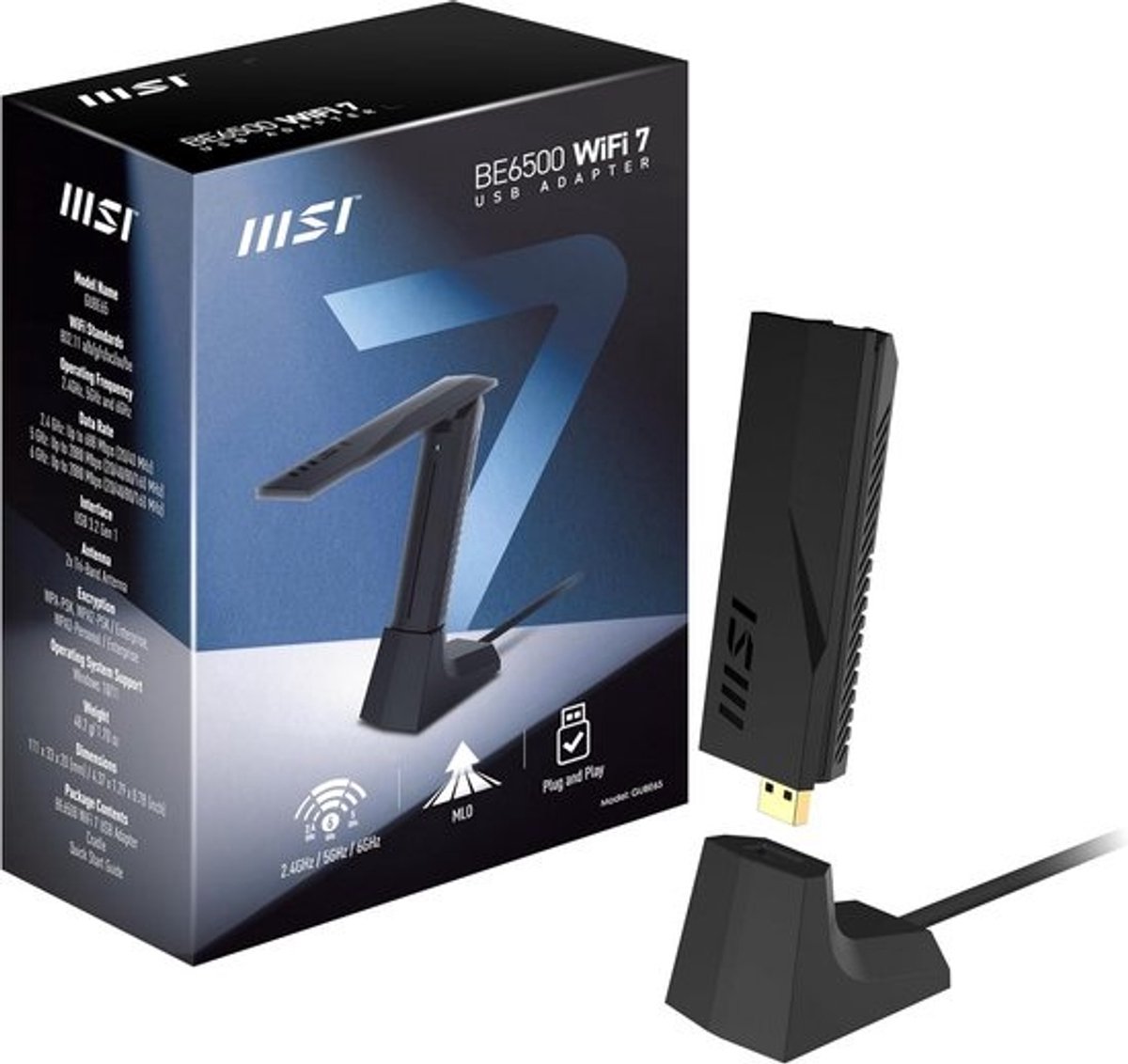 WiFi 7 USB Adapter voor Supersnelle en Stabiele Draadloze Verbinding